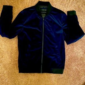 Men Zara Blue Bomber style jacket